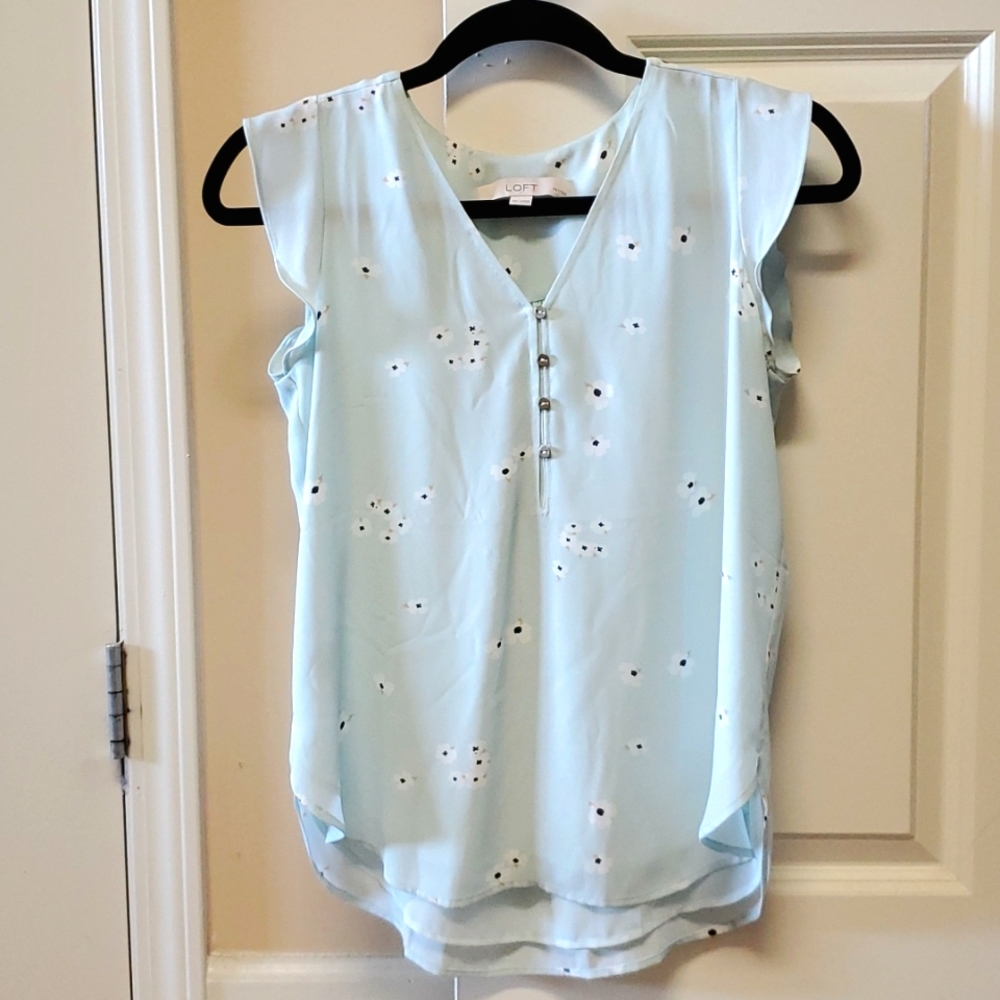 Floral Loft blouse, size XSP, $10